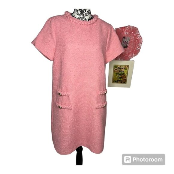 NWT Tuckernuck Blush Peony Tweed Jackie Dress Size XL - Picture 5 of 12